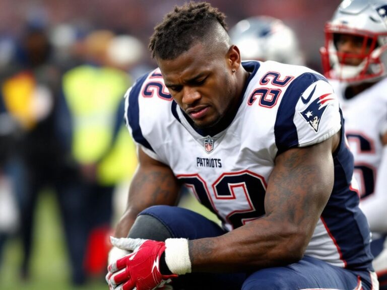 Patriots QB Drake Maye on the sidelines with injury.