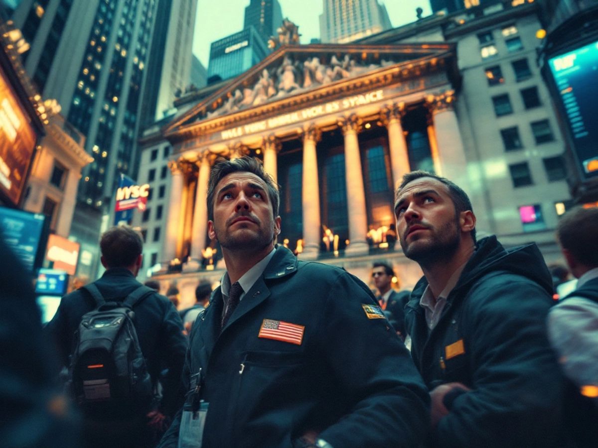 Traders on Wall Street amid declining chip and oil stocks.