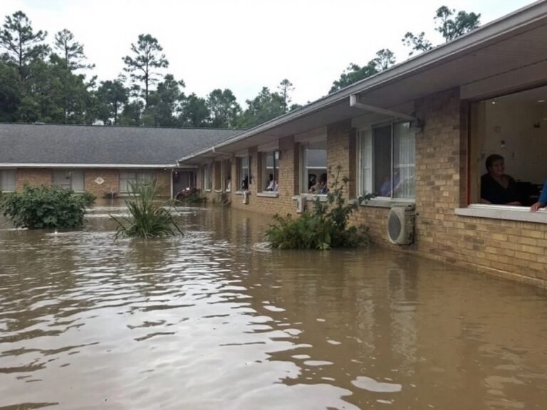 Flooded nursing home after Hurricane Helene in North Carolina.