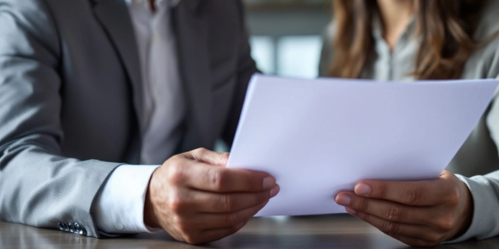 Personal injury lawyer consulting with a client in an office.