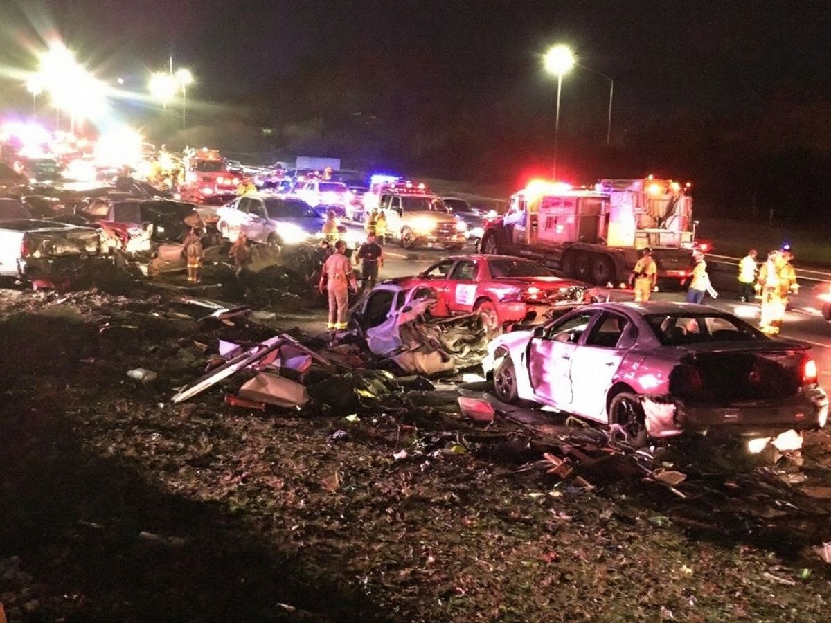 Collision between car hauler and sand truck in Lufkin.