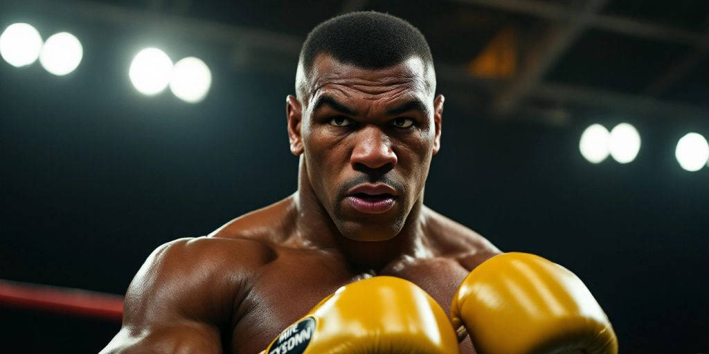 Mike Tyson preparing for a boxing match against Jake Paul.